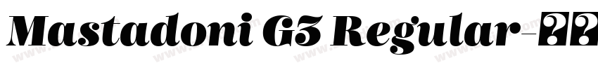 Mastadoni G3 Regular字体转换